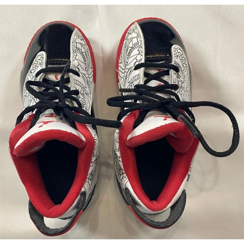 Jordan Dub Zero TD Toddler Sneakers White Black Red DV1358-160‎ Size 9C